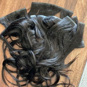 20" Seamless Off Black Clip-Ins Hair Extensions